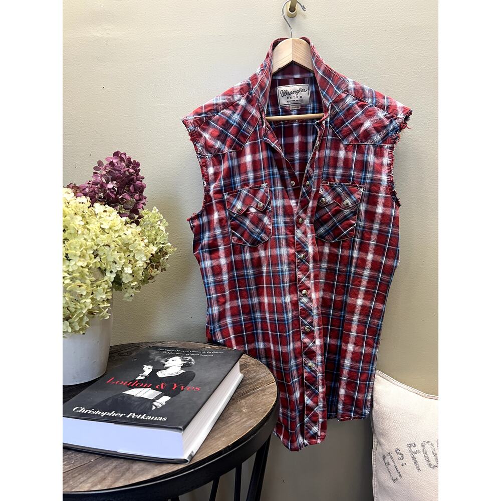 Wrangler Retro Red and Blue Plaid Shirt